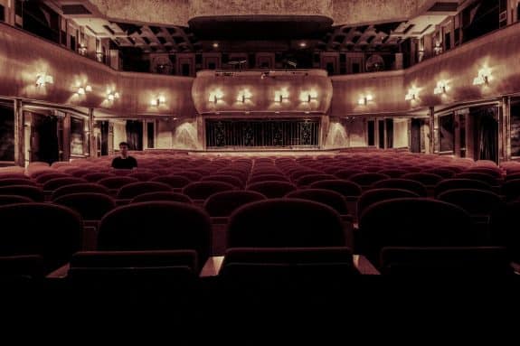 Almost empty theatre