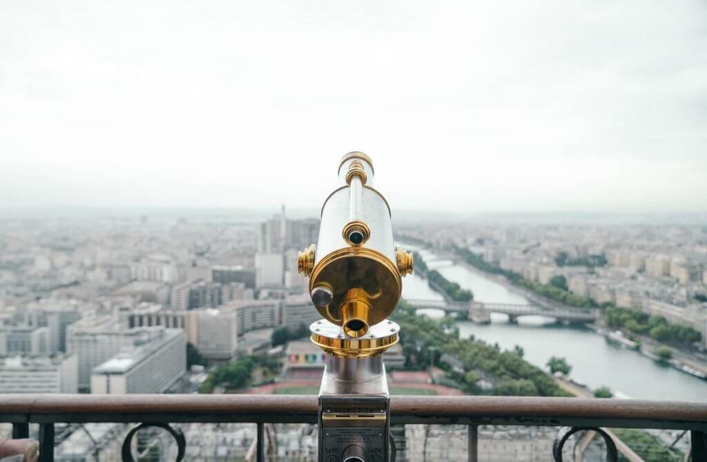 Spyglass on a rooftop