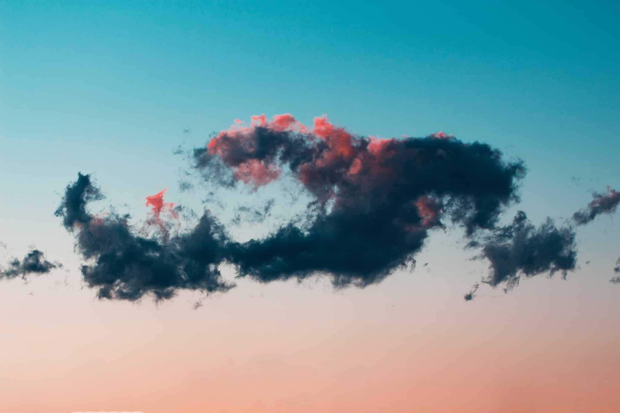 Nicely colored clouds in the sky