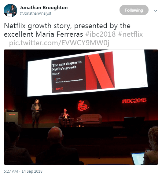Netflix conference IBC 2018