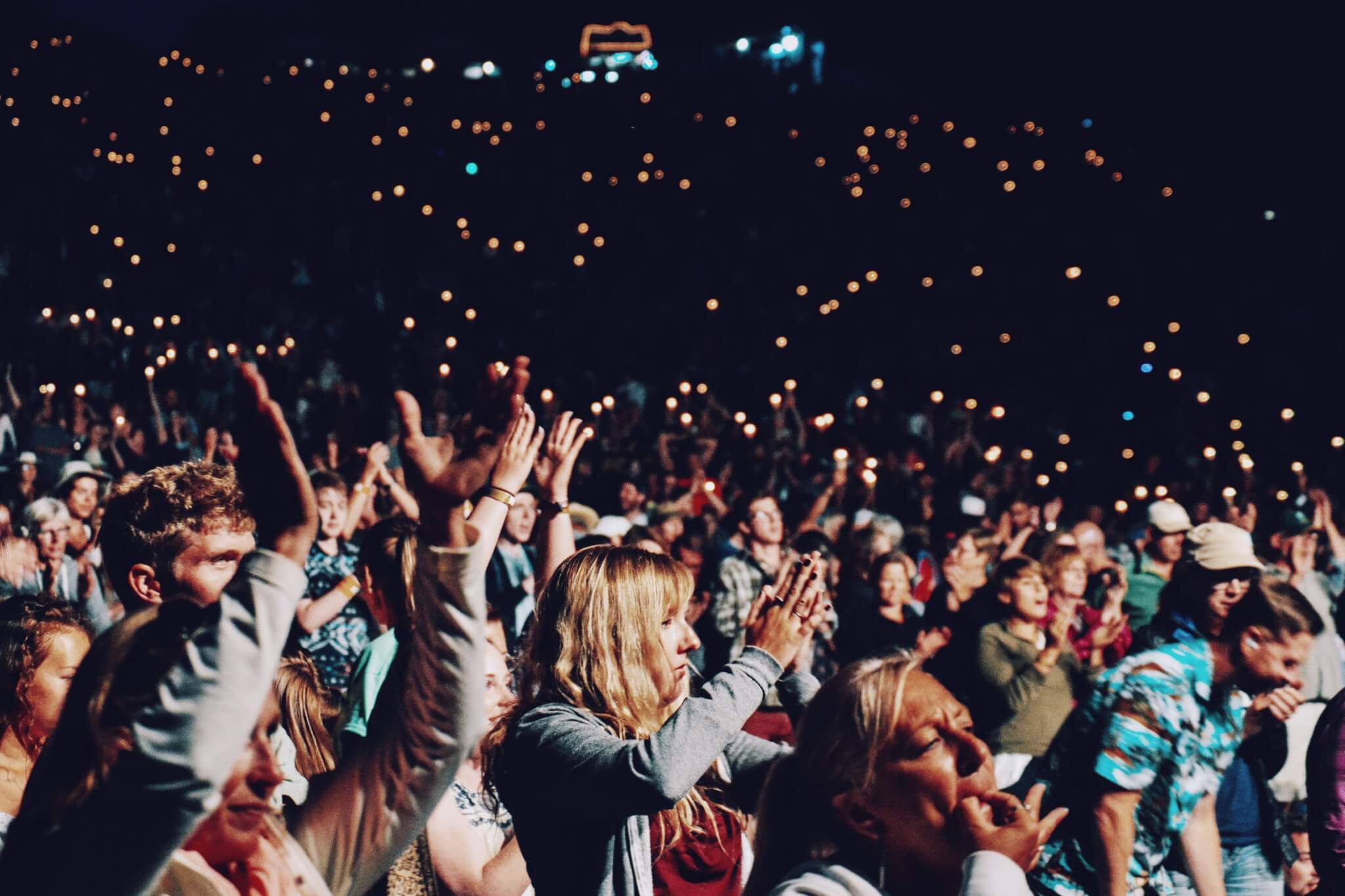 Enthusiast audience at a concert