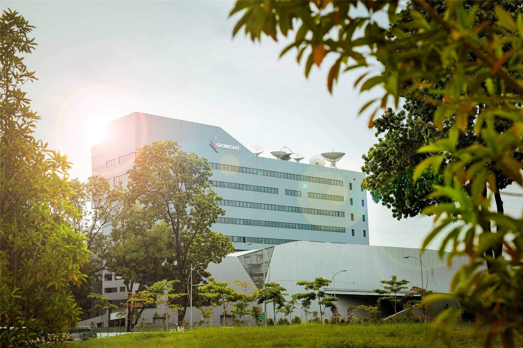 Globecast building in Singapore