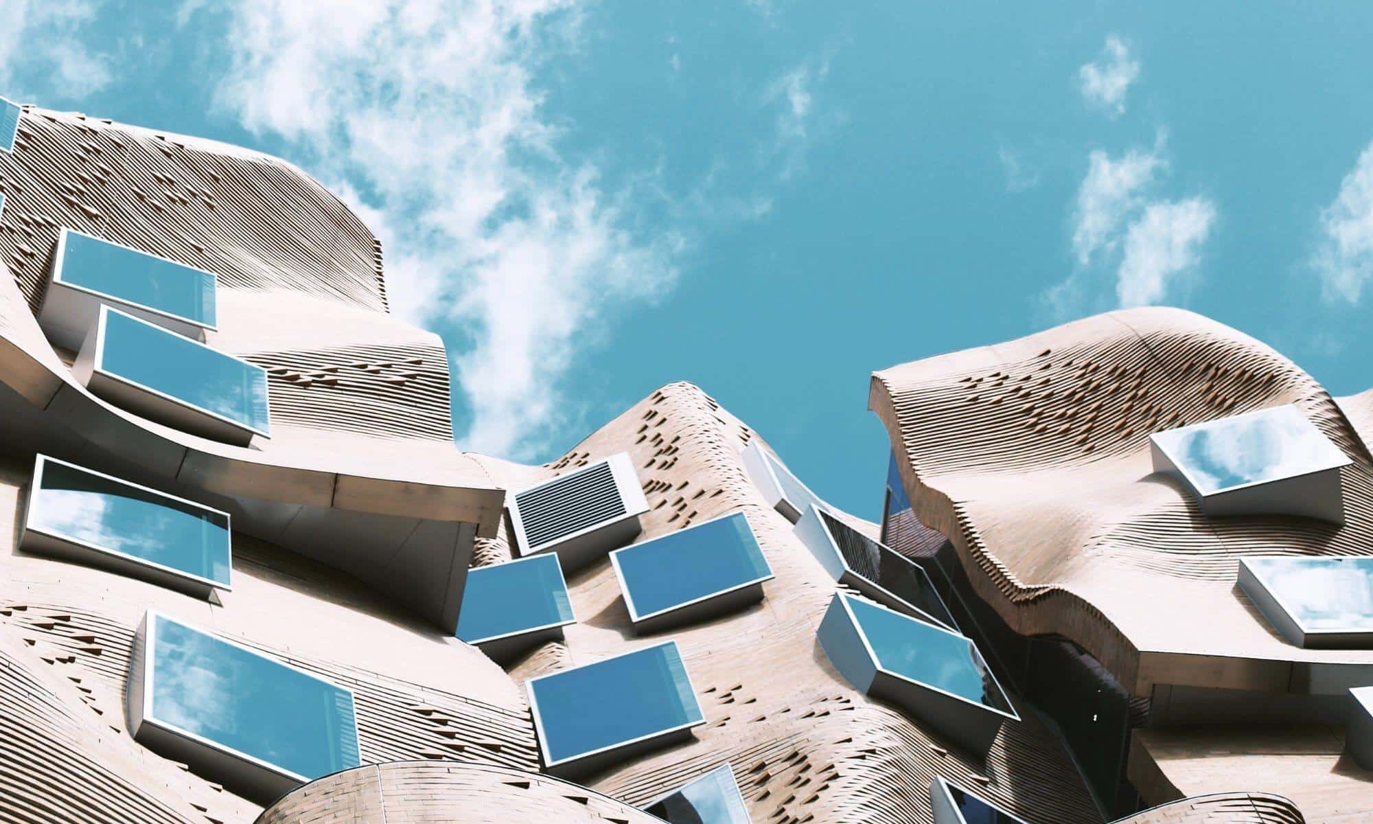Creative picture of a building with interesting architecture design