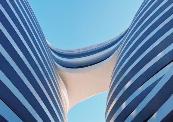 Creative picture of a building with interesting architecture design